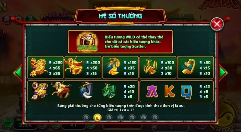 Game có hệ số thưởng đa dạng
