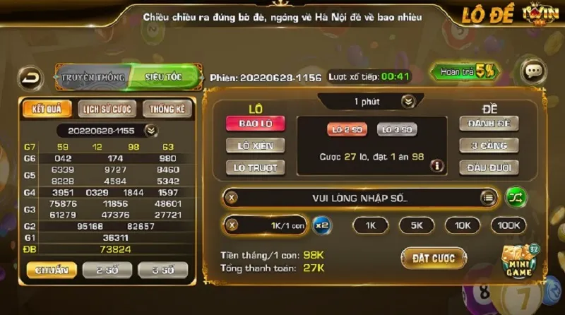 Có nhiều hình thức đánh lô đề siêu tốc để người chơi lựa chọn