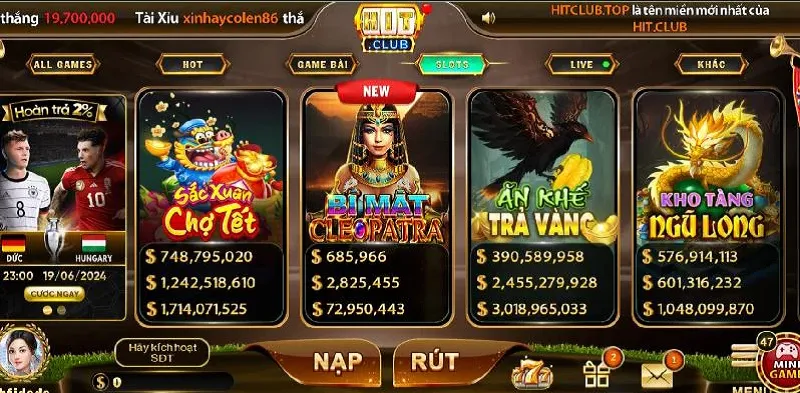 Kho game Hit Club đặc sắc, thú vị