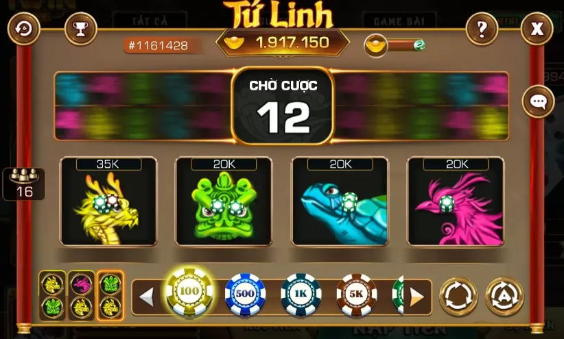 Luật chơi Tứ Linh đơn giản, dễ nắm bắt