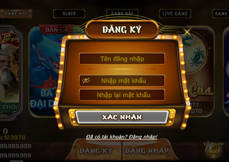 Người chơi đăng ký tạo tài khoản Iwin