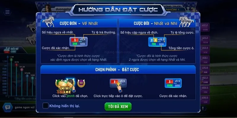 Người chơi cần nắm rõ các vé cược cũng như tính năng trong game