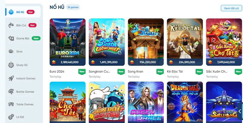 8Live sở hữu giao diện chuyên nghiệp, bố trí khoa học