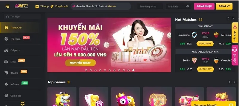Sản phẩm giải trí tại Nbet đa dạng đủ thể loại