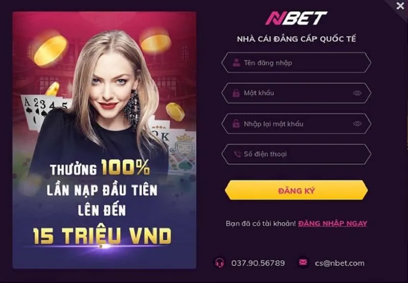 Đăng ký tài khoản Nbet đơn giản