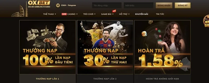 Hàng loạt các khuyến mãi được Oxbet triển khai liên tục