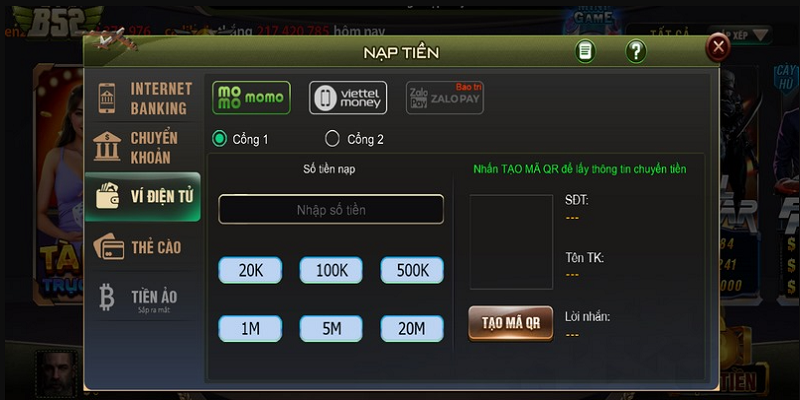 Thành viên cần nắm rõ quy định khi giao dịch nạp tiền B52 Club